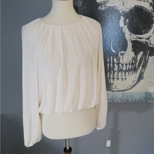 Express Cream Blouse Elegant Top